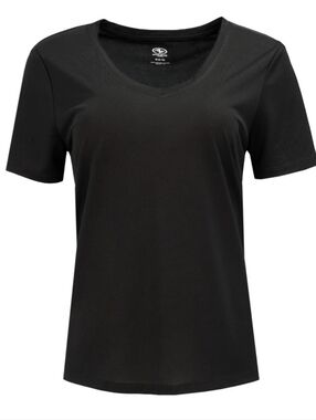 Athletic Works Black V-Neck Short Sleeve Tee